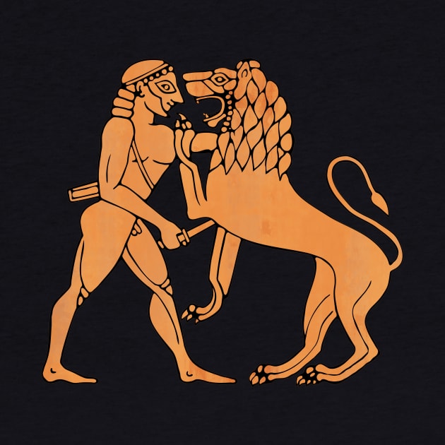 Hercules kills the Nemean Lion by Mosaicblues